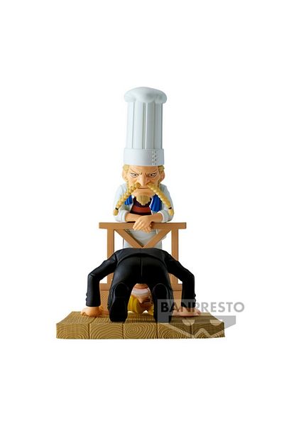 BANDAI Banpresto One Piece World Collectable Figure Log Stories Sanji&Zeff 2 Statue