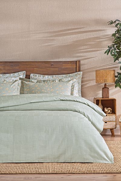 Puffy Elois Single Bamboo Pique Set - Sage