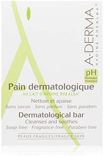 A-DERMA Aderma Fragile Skin Dermatological Cleansing Bar 100 G