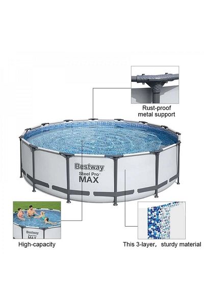 BESTWAY Round lead column pool with filter and ladder
