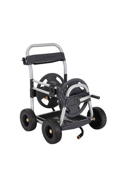 GORILLA Cast Aluminum Crank Arm Heavy Duty Hose Reel Cart 250ft