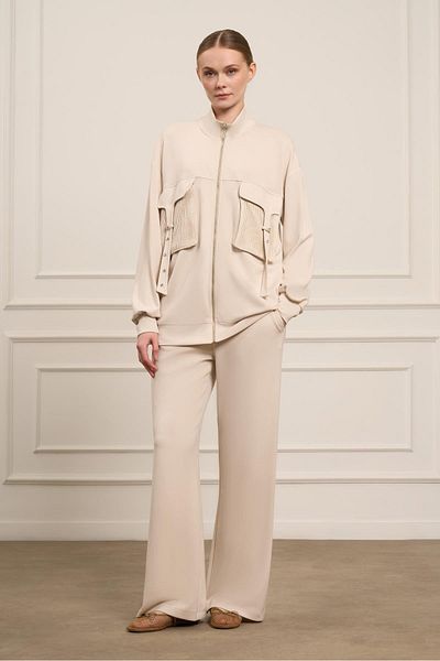 FTZ WOMEN Costum pantalon de damă bej 31071