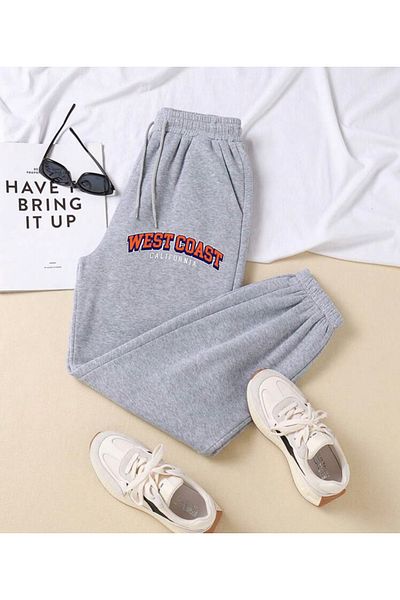 RPT MODA ΦΟΡΜΑ JOGGER ΜΕ ΕΛΑΣΤΙΚΟ ΠΟΔΙ ΚΑΙ ΤΣΕΠΕΣ WEST COAST PRINTED JOGGER BOTTOM TRACKSUIT