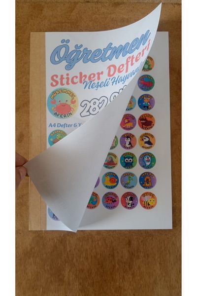 Arun Sticker Cute Animals Motivational Teacher Notebook with 282 Stickers