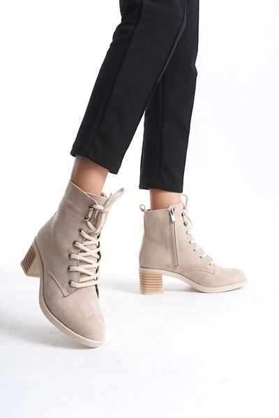 Joy Lena Lace Up Ορθοπεδική Σόλα με φερμουάρ Γυναικείες Μπότες Tt - Ten
