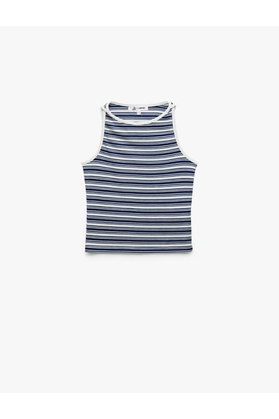 Koton Ecru Women's Sleeveless T-Shirt 5Sal30050Ik