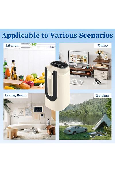 COOYA Automatic Water Dispensing Pump, Portable Electric Water Bottle Pump with Type-C Charging (White)