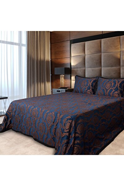 Lidoma Home بدلة ديانا سونيل للزوجين من قماش بيكيه باللون الأزرق الداكن