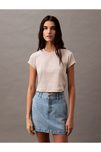 Calvin Klein Kadın Bej Tişörtler