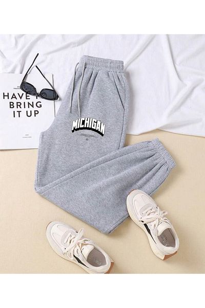 RPT MODA ΦΟΡΜΑ JOGGER ΜΕ ΕΛΑΣΤΙΚΕΣ ΤΣΕΠΕΣ MICHIGAN PRINTED JOGGER BOTTOM TRACKSUIT
