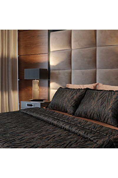 Lidoma Home BRILLANTE JAKAR CIFT KISILIK PIKE TAKIMI SİYAH