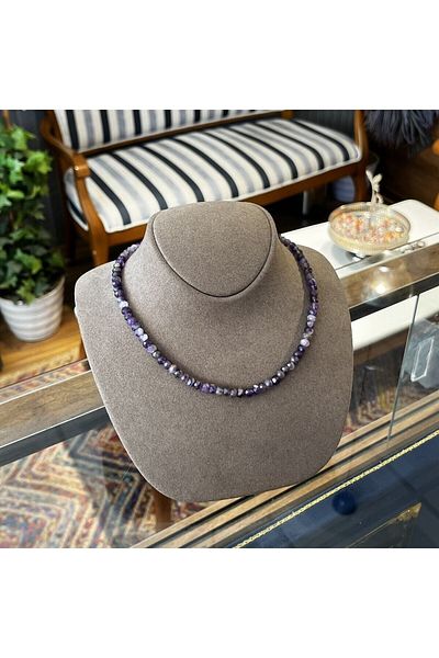 dergah tesbih Amethyst Stone Necklace