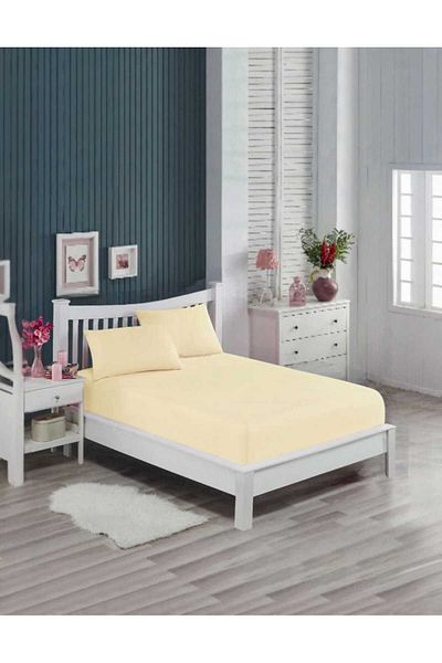 Felluci textile ملاءة سرير مطاطية ممشطة ومزدوجة من القطن بنسبة 100%