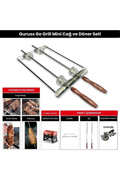 Meaty Cheesy Barbekü Mangal Mini Cağ Döner, Et Döner ve Tavuk Döner Seti