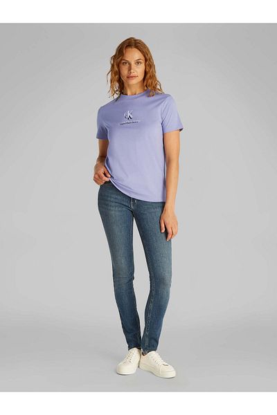 Calvin Klein Monogram Logo Cotton Regular Fit Cycling T-Shirt