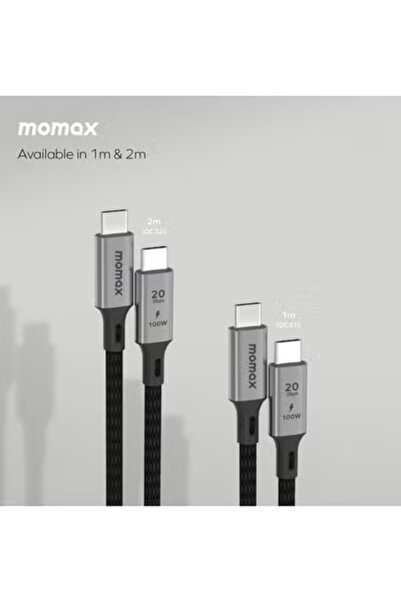 Momax Elite 100W USB-C to USB-C 3.2 GeN 2x2 20Gbps Cable [1 Meter] - Black
