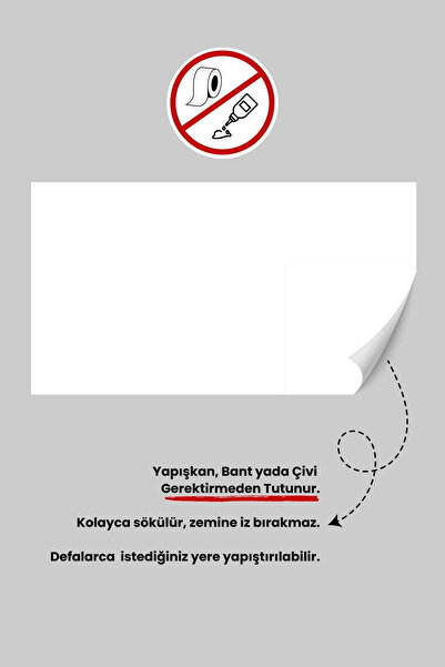 Evbuya 150x220 Cm Projeksiyon Perdesi, Korunaklı Gönderim, Ev Sineması, Yapışkansız Duvar Perdesi