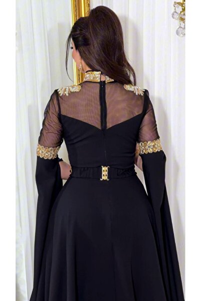 ZENABİYEM Zena Fashion Özel Tasarım Gold Işlemeli Kaftan
