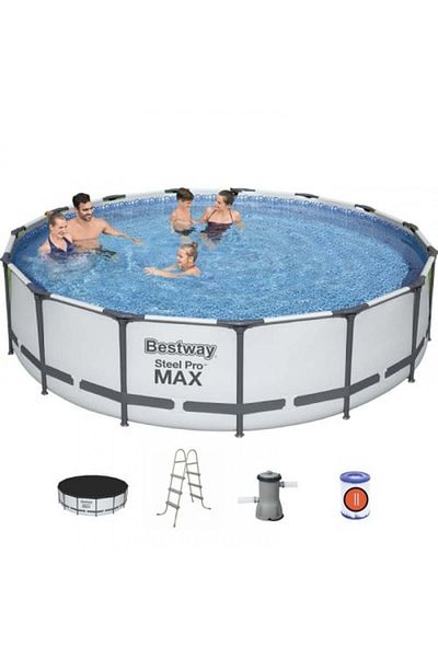 BESTWAY Round lead column pool with filter, ladder and cover