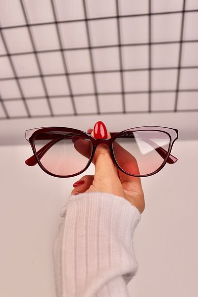 LOOKUP NEW Unisex Uv400 Sunglasses Burgundy Gradient 56 Ekartman Bone Glass Replaceable