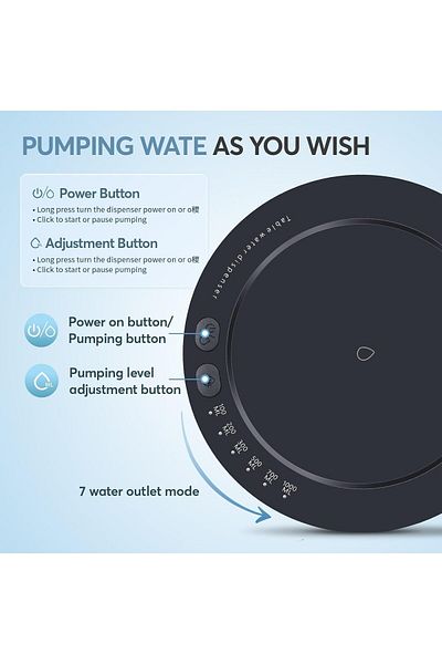 COOYA Smart Office Desktop Water Dispenser, Universal Water Bottle Automatic Water Pump, USB Charging