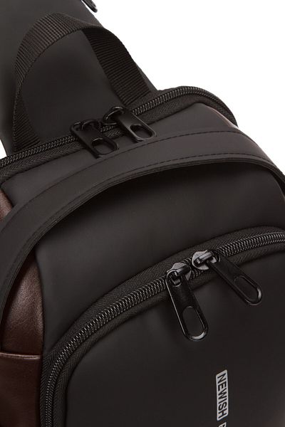 Newish Polo Men's Brown USB Port Cross Strap Shoulder and Waist Bag