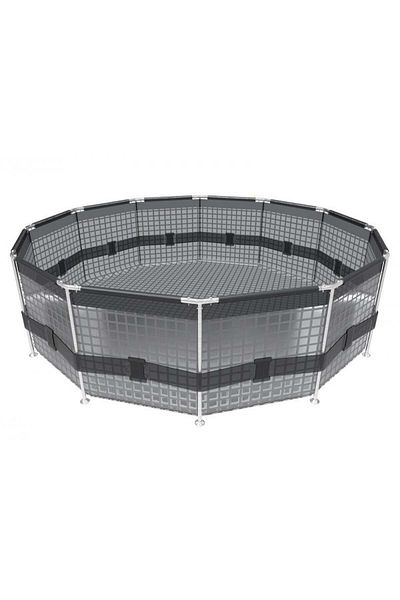BESTWAY مسبح اعمدة دائري رصاصي مع فلتر 366×366×76سم