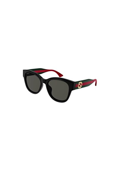 Gucci Gg 1866Sk 001 56 Unisex Geometric Black Bone Sunglasses