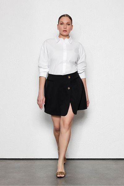 LUOKK Black Asymmetrical Mini Skirt - Abel Shorts