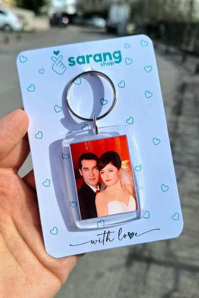 SARANG Breloc cu cadru transparent - Ferhunde & Şevket Frunze căzute