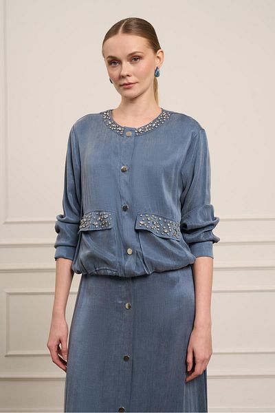 FTZ WOMEN Costum de damă Cupra cu fustă Indigo 31063