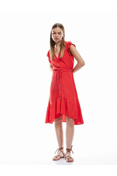 Koton Red Women's Dress 5Sal80005Iw