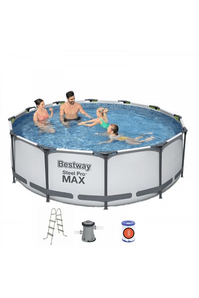 BESTWAY Round lead column pool with filter and ladder