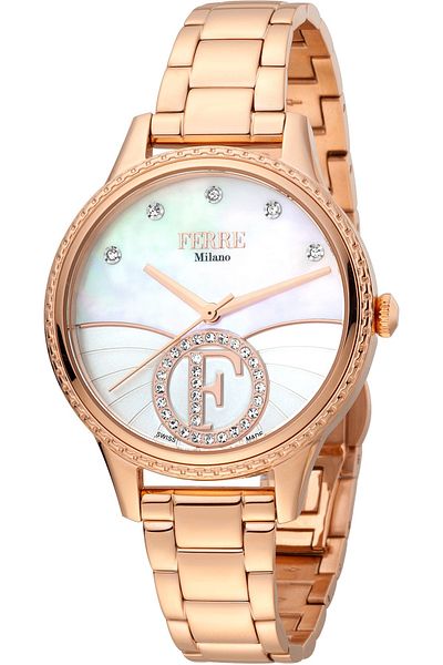 Ferre Milano FM1L167M0091 Watch FM1L167M0091 Women Donna Lucia Rose Gold with White Mop dial Quartz mechanism