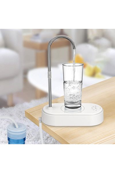 COOYA Desktop Water Bottle Dispenser, 6-Levels Quantitative Table Water Discharges USB Portable Charging