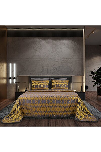 Lidoma Home طقم هاريسون سونيل ثنائي اللون من نوع بيكيه باللون الأصفر