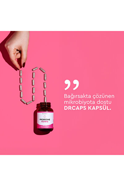Next Microbiome Probiome-Femme Probiyotik ve Prebiyotik İçeren Takviye Edici Gıda 60 Kapsül