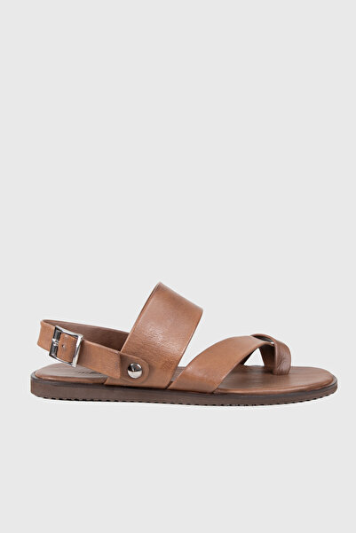 GIESTO Leather Sandals with Buckle Strap