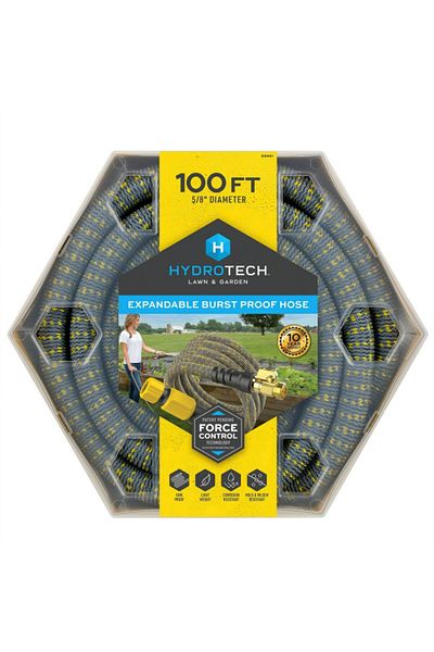 HYDROTECH Expandable Burst Proof Garden Water Hose 5/8inch x 100ft
