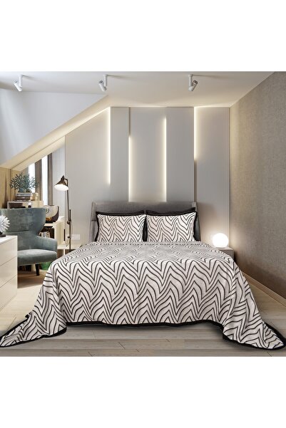 Lidoma Home طقم بيكيه مزدوج من إلفيرا سونيل باللون الأبيض