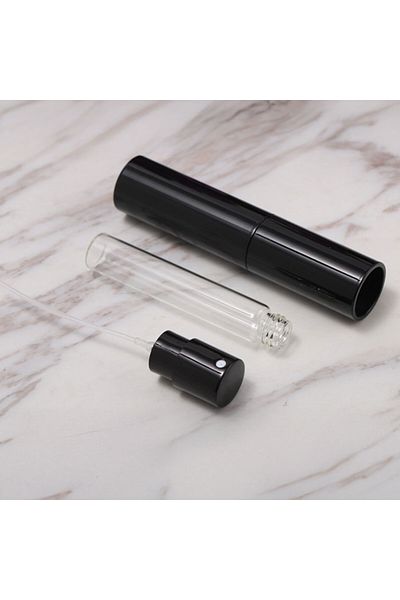 MIBRU Black Refillable Spray Bottle – Compact Glass Container for Coffee Bean Moisture