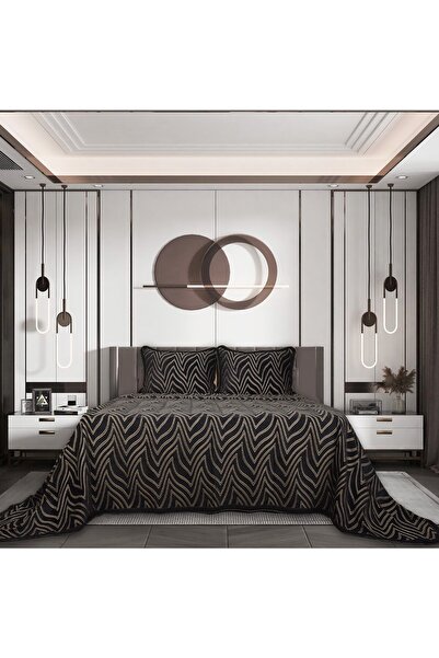 Lidoma Home ELVIRA SONIL SET DUBLU PENTRU CUPLURI țesătură pichet NEGRU