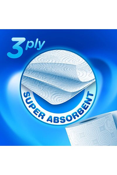 Selpak Super Absorbent Kitchen Paper Towel - 3 Ply - 2 Rolls