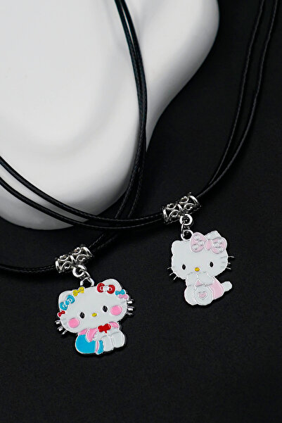 TREND COLLECTİON 2 Adet Arkadaşlık Best Friends Kolyesi, Hello Kitty Kolye