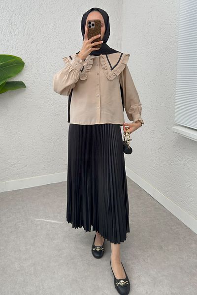 Salih Çelebi Large Baby Collared Shirt 2278 - Stone Color