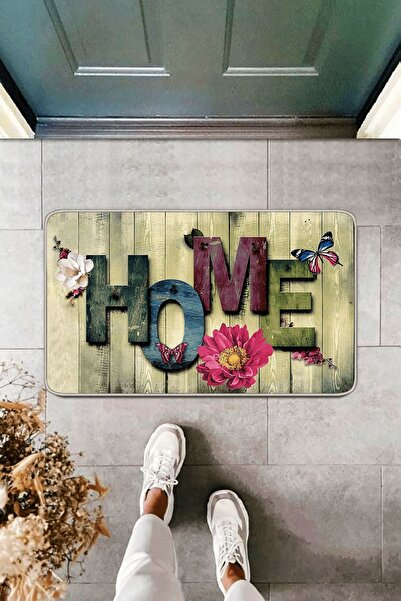 Genel Markalar Çok Renkli 3 Boyutlu Home Kapı Önü Paspası KP17