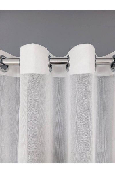 Brillant Rustic Frosted Eyelet Tulle Curtain
