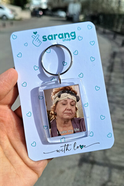 SARANG إطار شفاف وسلسلة مفاتيح Hayriye Leaf Cast On Active في أي وقت أريد I H...