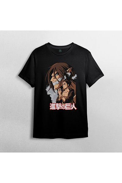 Pixxa Μπλουζάκι Unisex Cotton 100% Crew Neck Eren Jaeger