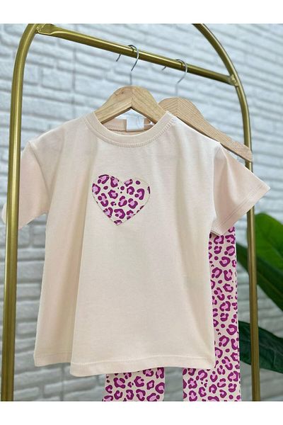 Bloom Bbk-299 Pink Leopard Leggings Suit